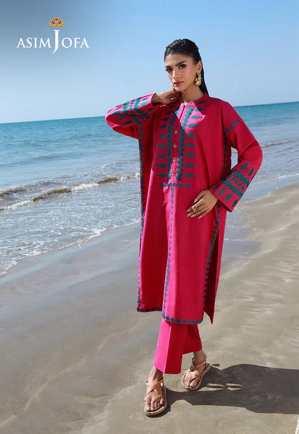 AJPB-148 EMBROIDERED LAWN CHECK 2 PCS
