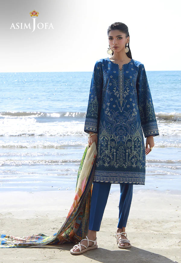 AJPB-154 PRINTED ARABIC LAWN 3 PCS