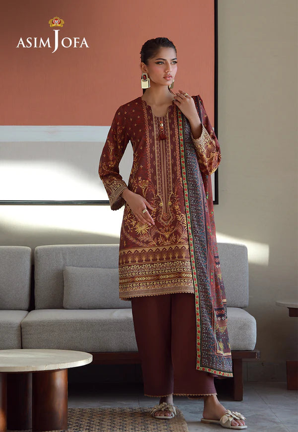 AJPB-155 PRINTED ARABIC LAWN 3 PCS