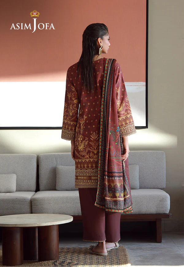 AJPB-155 PRINTED ARABIC LAWN 3 PCS