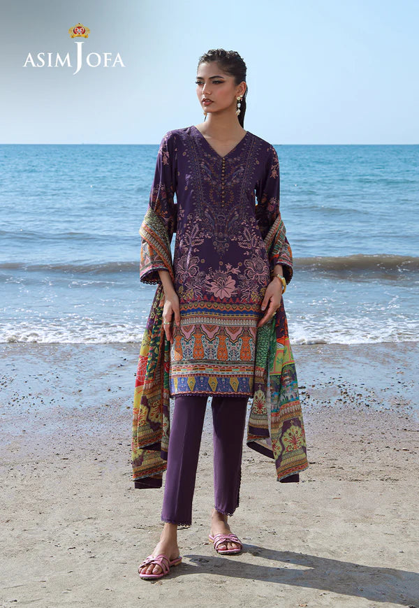 AJPB-156 PRINTED ARABIC LAWN 3 PCS