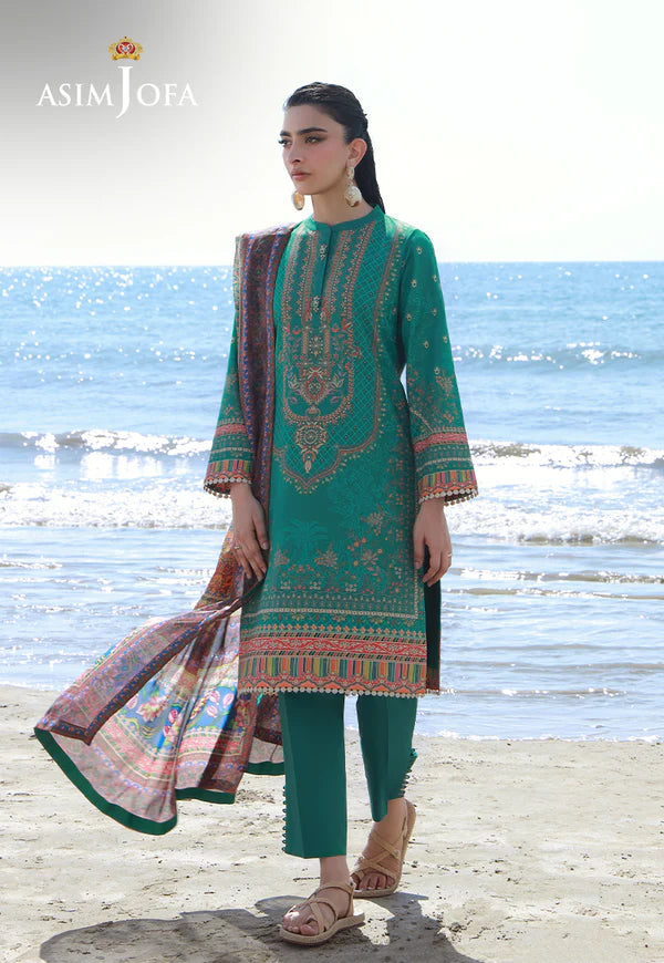 AJPB-157 PRINTED ARABIC LAWN 3 PCS