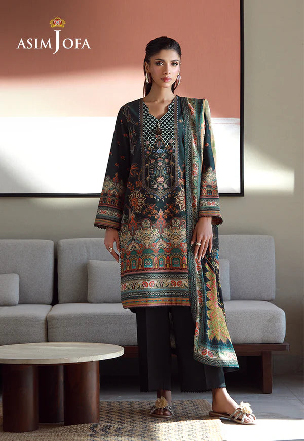 AJPB-158 PRINTED ARABIC LAWN 3 PCS