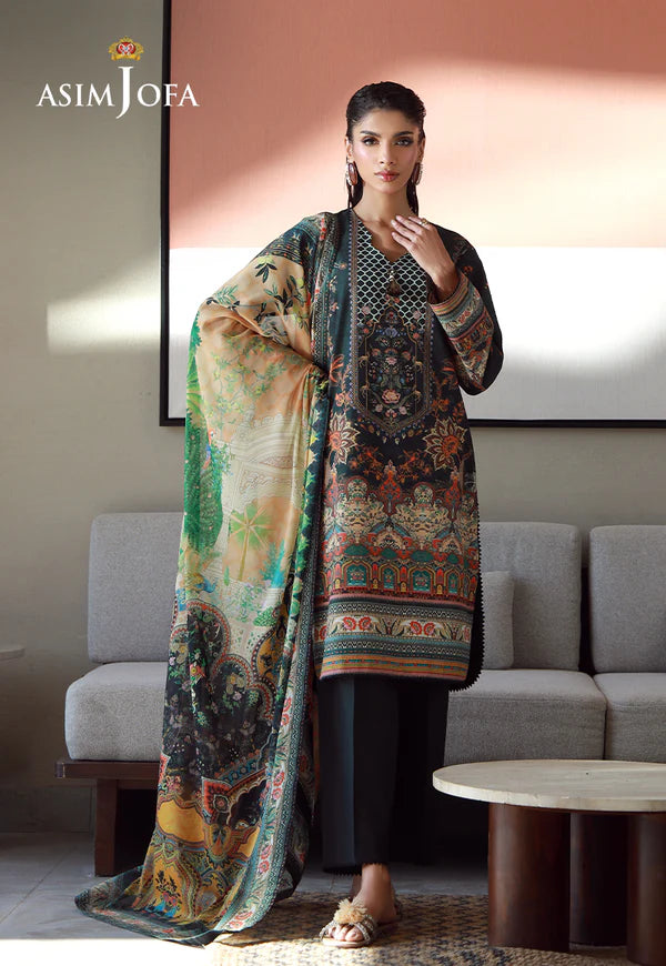 AJPB-158 PRINTED ARABIC LAWN 3 PCS