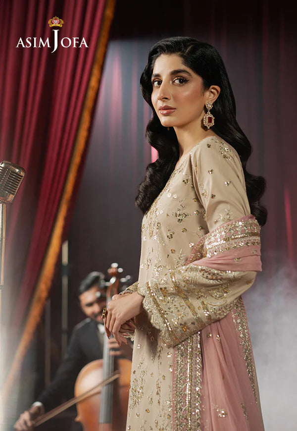 AJPF-24 EMBROIDERED SPUN RAW SILK 3 PCS