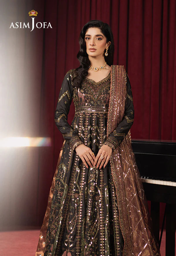 AJPF-38 EMBROIDERED SHIMMER SILK 3 PCS