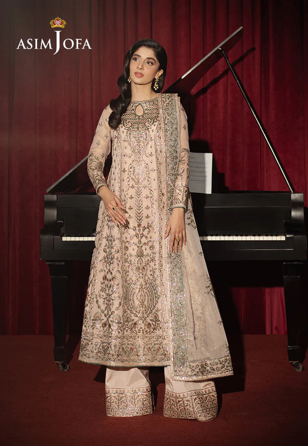 AJPF-33 EMBROIDERED ZARI NET AYUDHIA 3 PCS