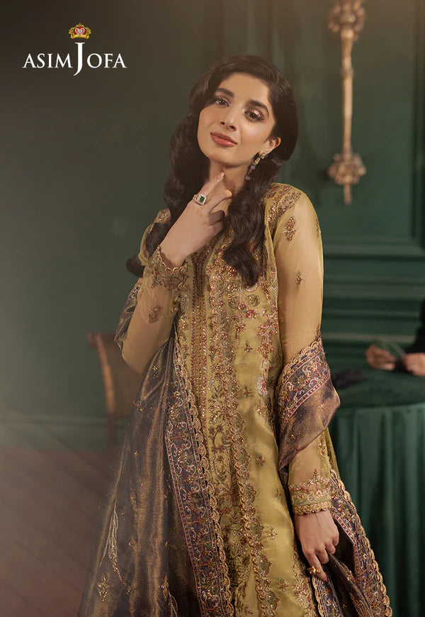 AJPF-26 EMBROIDERED ZARI NET 3 PCS