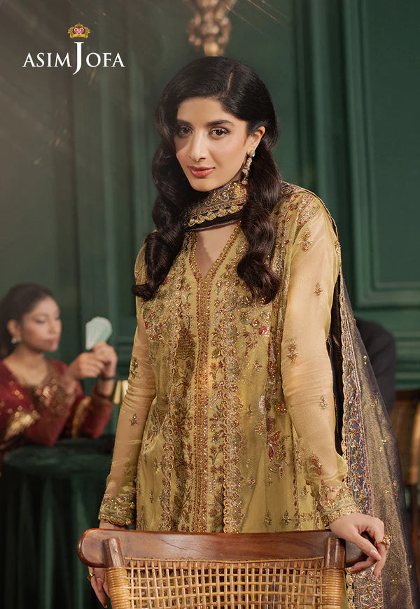 AJPF-26 EMBROIDERED ZARI NET 3 PCS