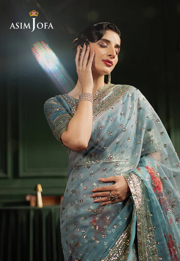 AJPF-27 PRINTED EMBROIDERED SAREE 2 PCS