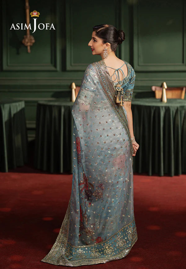 AJPF-27 PRINTED EMBROIDERED SAREE 2 PCS