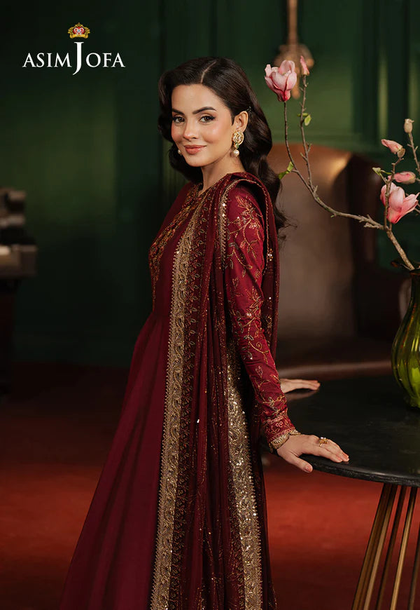 AJPF-15 EMBROIDERED TWO TONE COTTON SILK 2 PCS