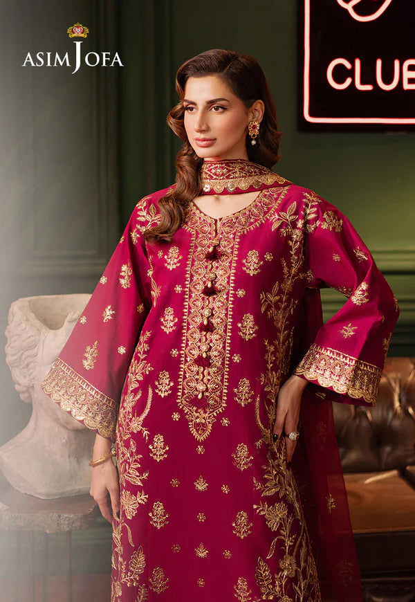 AJPF-13 EMBROIDERED LAWN SILK 3 PCS