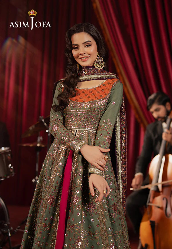 AJPF-37 EMBROIDERED SPUN RAW SILK 3 PCS