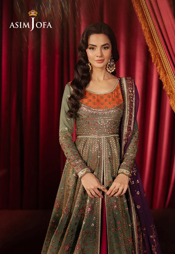 AJPF-37 EMBROIDERED SPUN RAW SILK 3 PCS