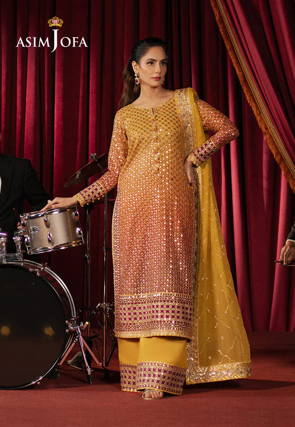 AJPF-25 EMBROIDERED CHIFFON 3 PCS