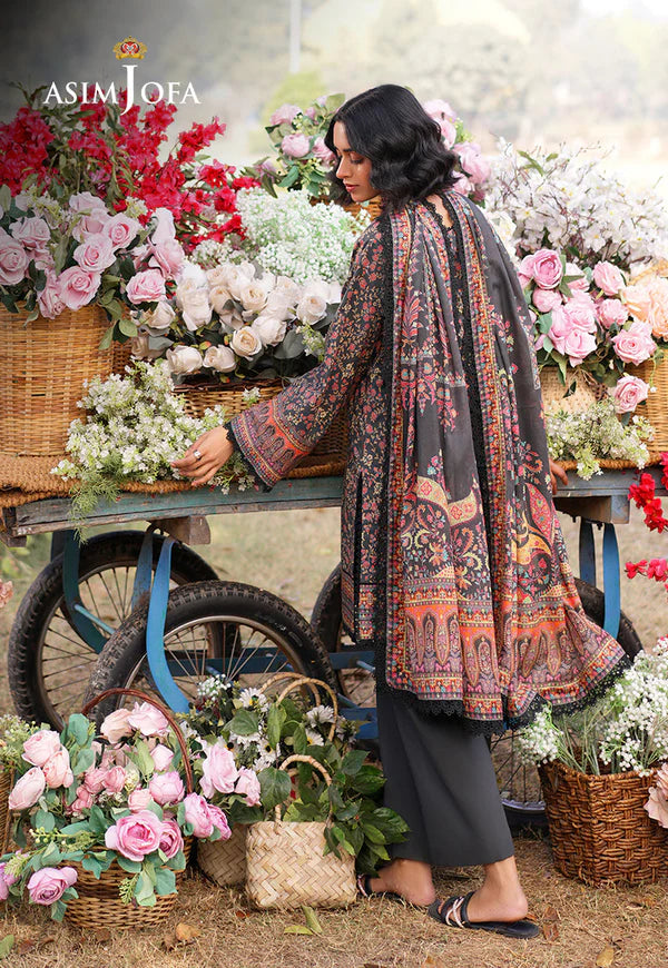 AJUUB-09 Printed Lawn 3 Pcs