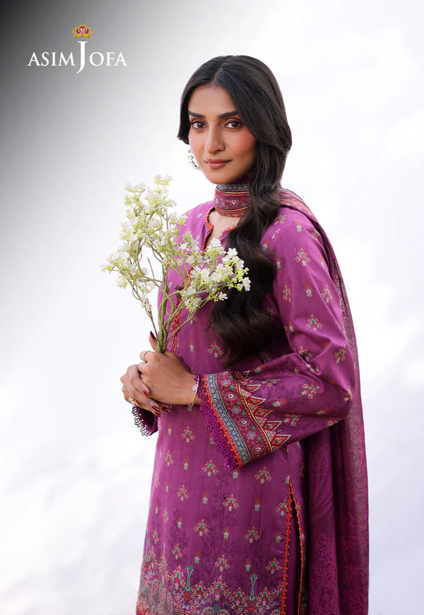 AJUUB-12 Printed Lawn 3 Pcs