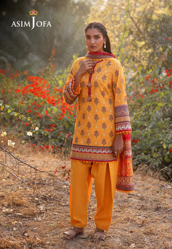 AJUUB-06 Printed Lawn 3 Pcs