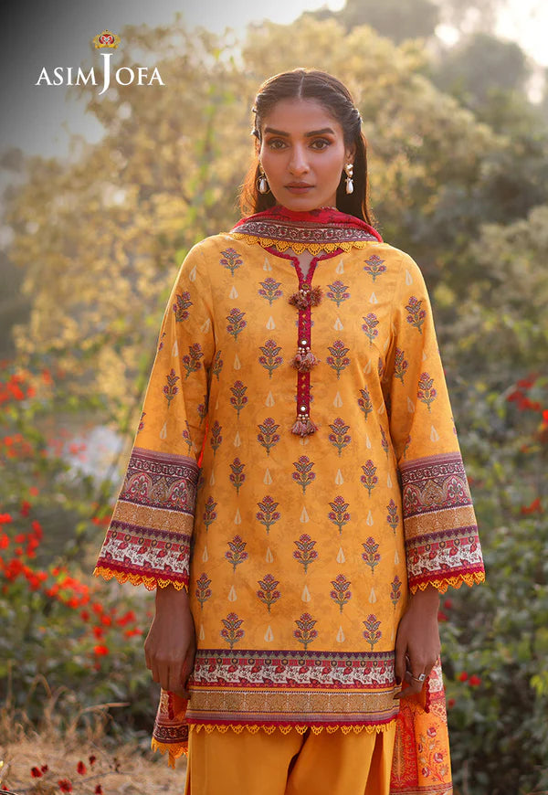 AJUUB-06 Printed Lawn 3 Pcs