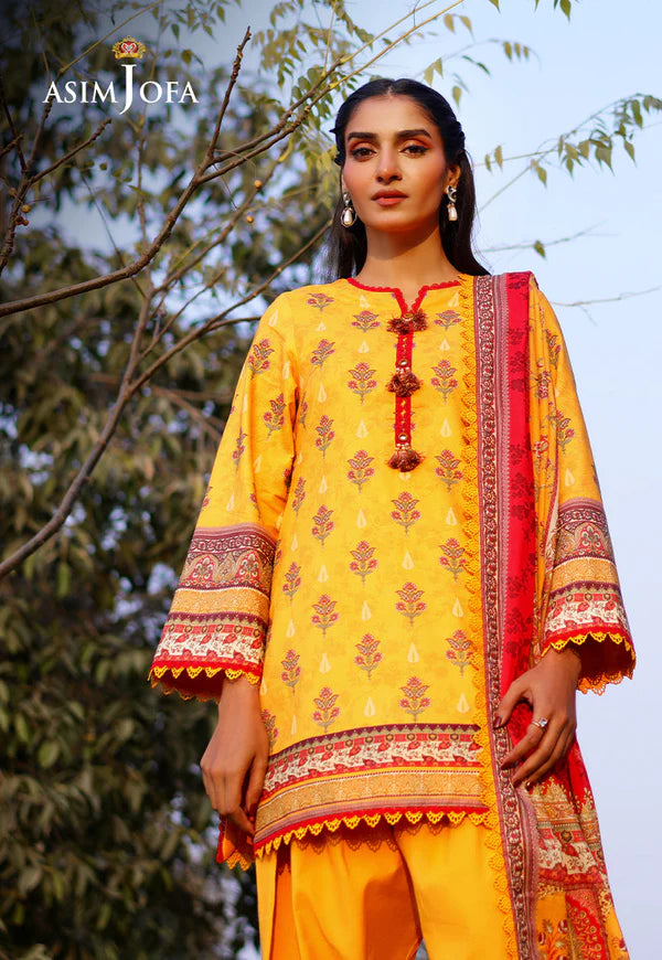 AJUUB-06 Printed Lawn 3 Pcs