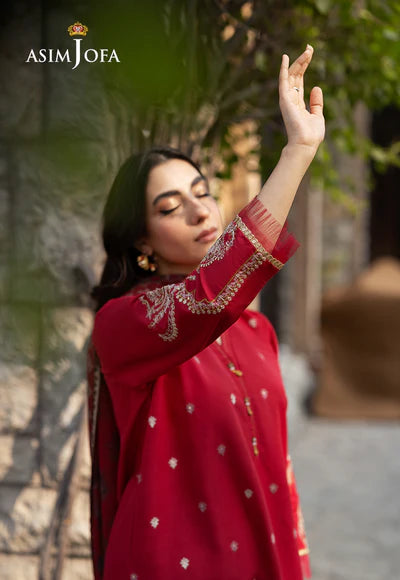 AJPB-98 EMBROIDERED RAW SILK 3 PCS