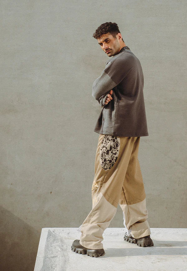 AJWPT-02 UNISEX PANELED SWEATSHIRT 1 PC