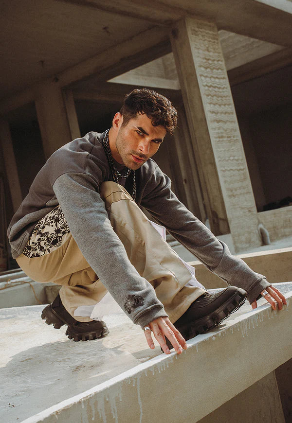 AJWPT-02 UNISEX PANELED SWEATSHIRT 1 PC