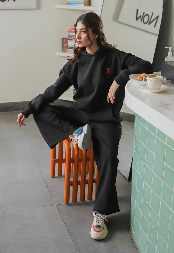 AJWET-01 UNISEX BLACK HOODIE 1 PC