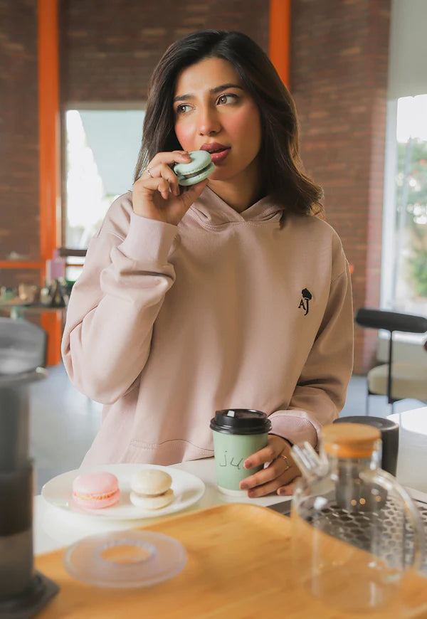 AJWET-02 UNISEX LINEN BEIGE HOODIE 1 PC