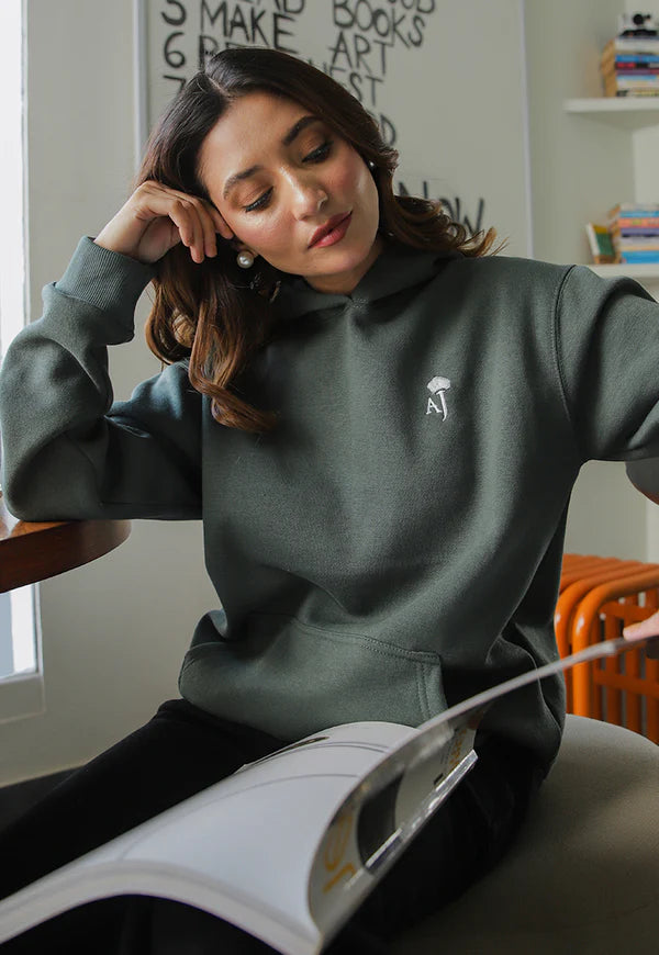 AJWET-05 UNISEX OLIVE HOODIE 1 PC