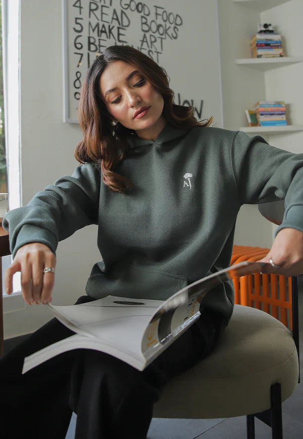 AJWET-05 UNISEX OLIVE HOODIE 1 PC