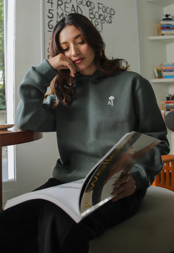 AJWET-05 UNISEX OLIVE HOODIE 1 PC