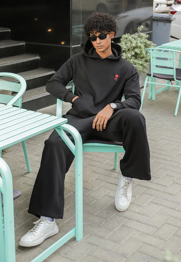 AJWET-01 UNISEX BLACK HOODIE 1 PC