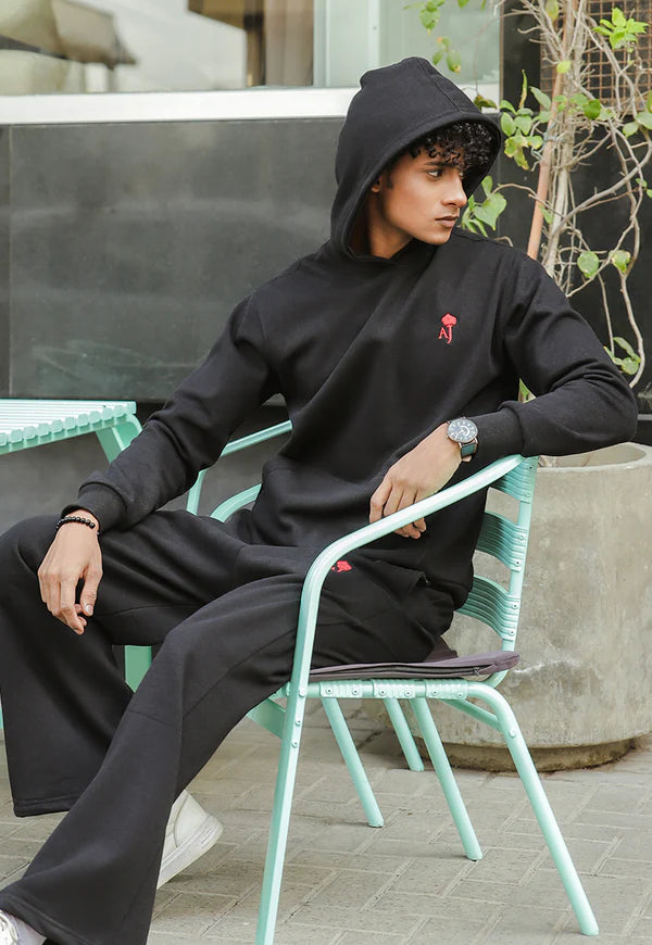 AJWET-01 UNISEX BLACK HOODIE 1 PC