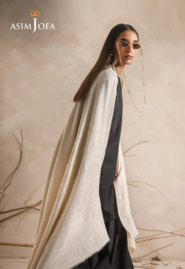 AJHS-21 SELF JACQUARD SHAWL 1 PC