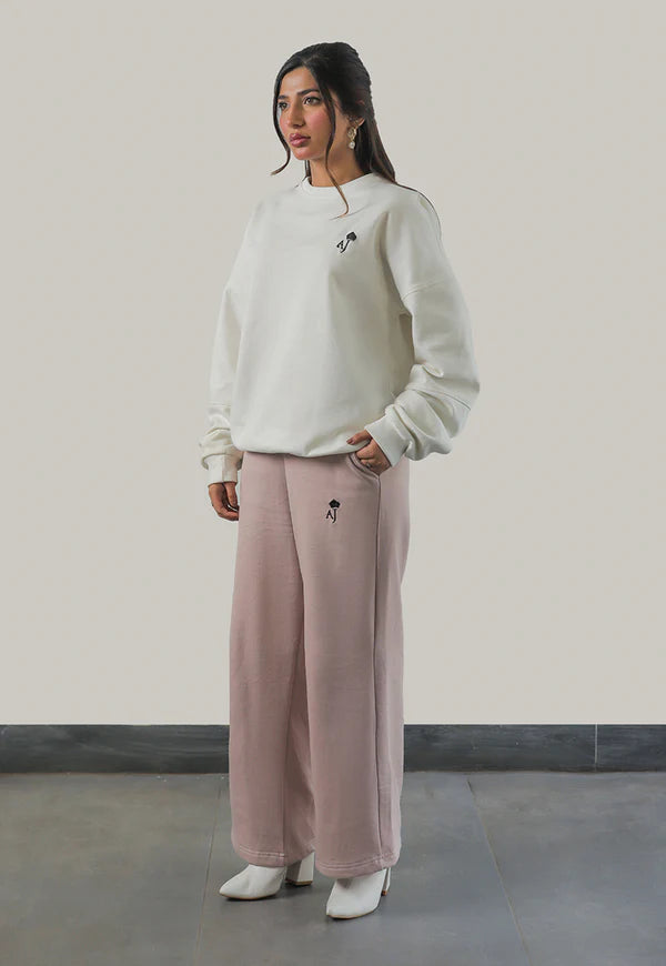 AJWET-06 UNISEX OFF-WHITE OVERSIZED SWEATER 1 PC