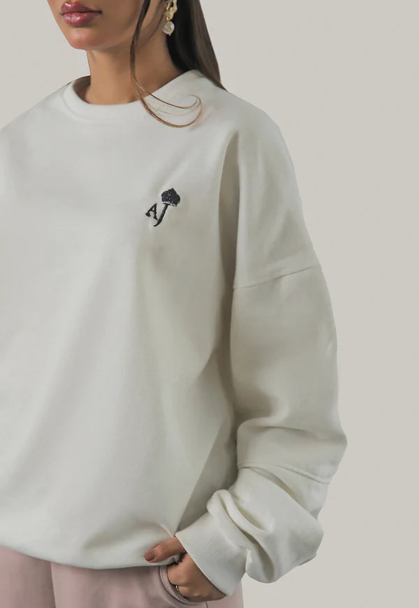 AJWET-06 UNISEX OFF-WHITE OVERSIZED SWEATER 1 PC