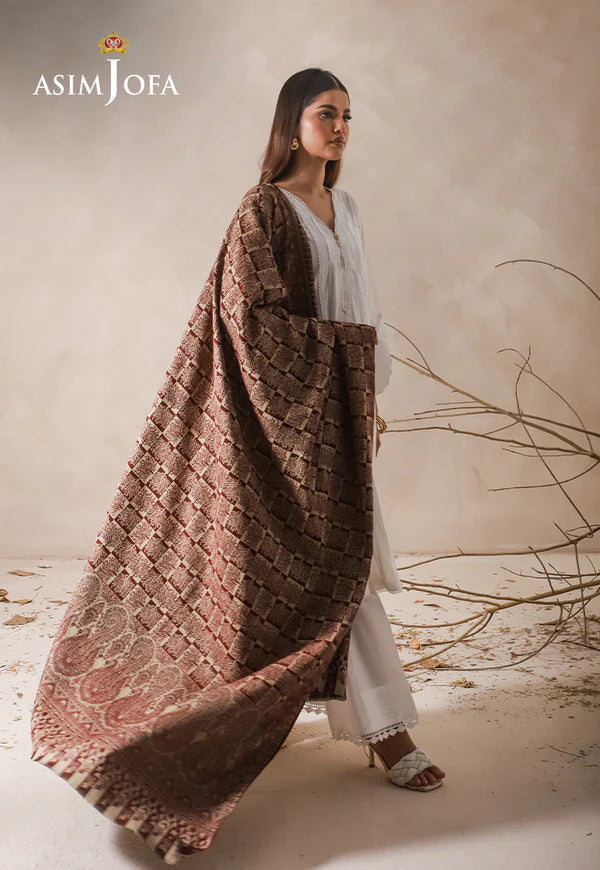 AJHS-02 PAISLEY PATTERN JACQUARD SHAWL 1 PC