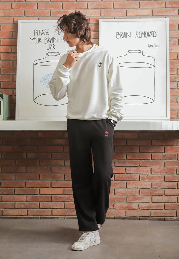 AJWET-06 UNISEX OFF-WHITE OVERSIZED SWEATER 1 PC