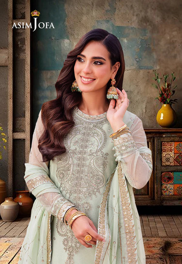 AJMJ-18 EMBROIDERED NET 3 PCS