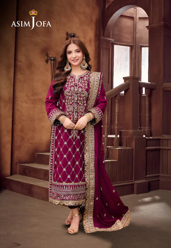 AJMJ-03 EMBROIDERED LAWN SILK 3 PCS