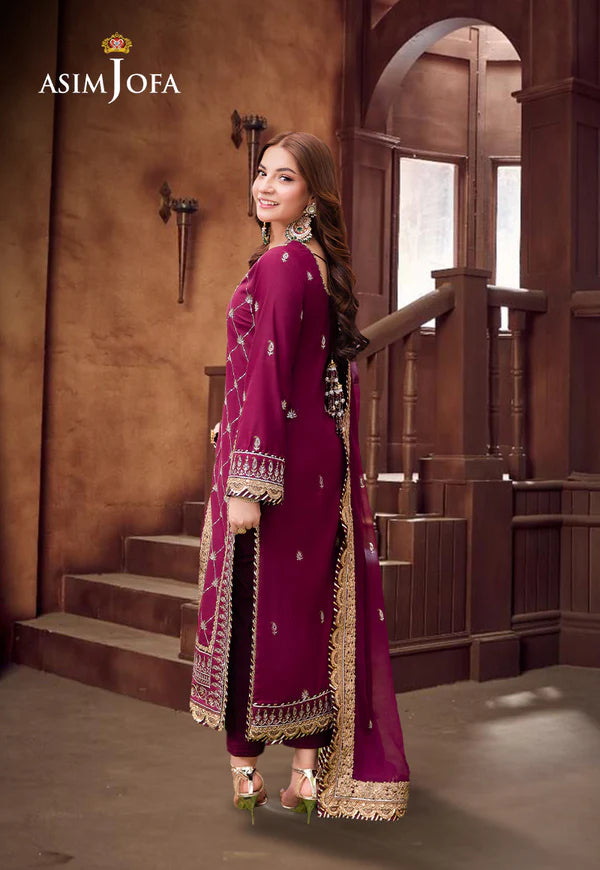 AJMJ-03 EMBROIDERED LAWN SILK 3 PCS