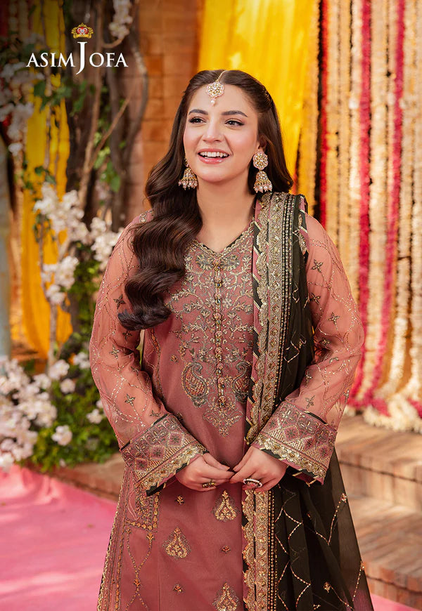 AJMJ-17 EMBROIDERED NET 3 PCS