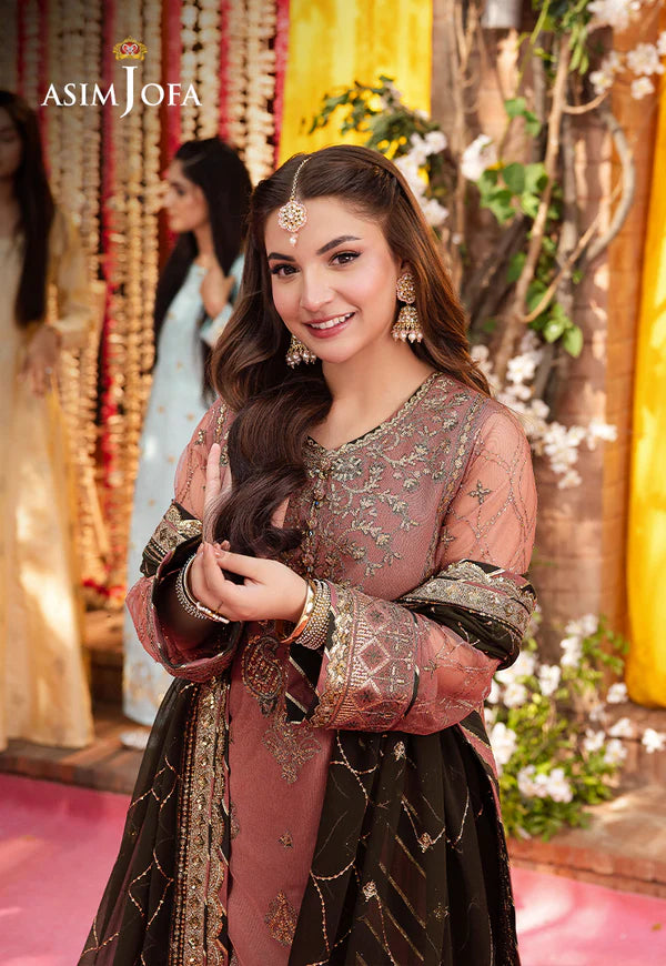 AJMJ-17 EMBROIDERED NET 3 PCS