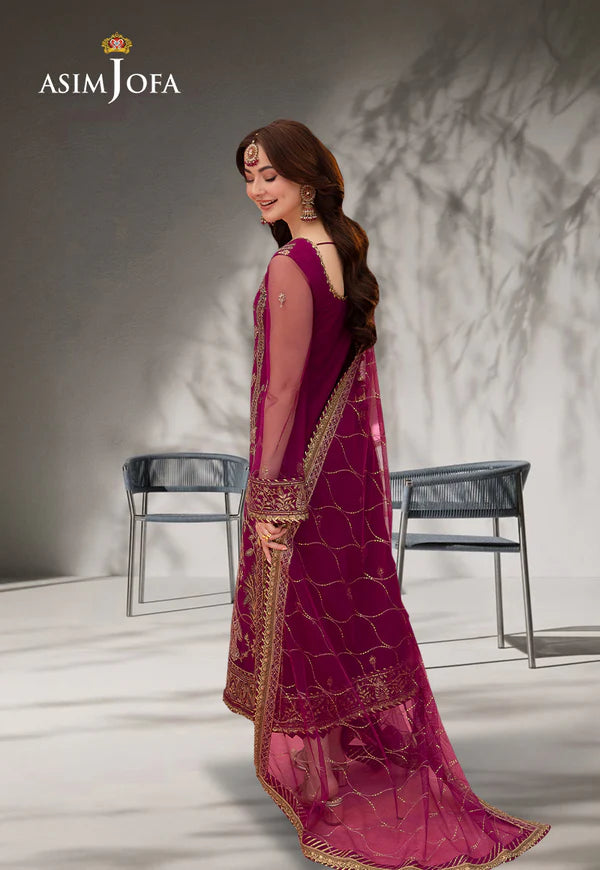 AJMJ-09 EMBROIDERED NET 3 PCS