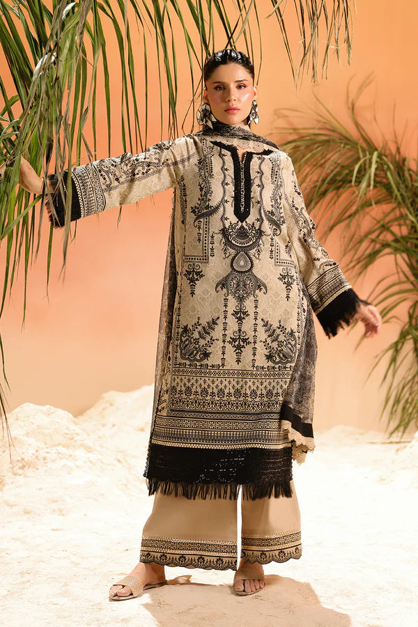 AJUBU-18 Printed Embroidered Lawn 2 Pcs