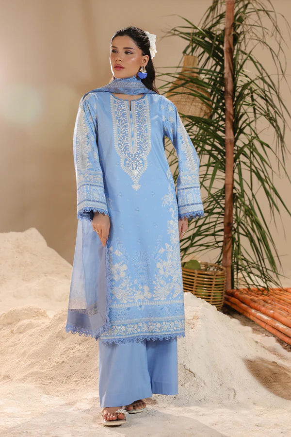 AJUBU-19 Printed Embroidered Lawn 2 Pcs