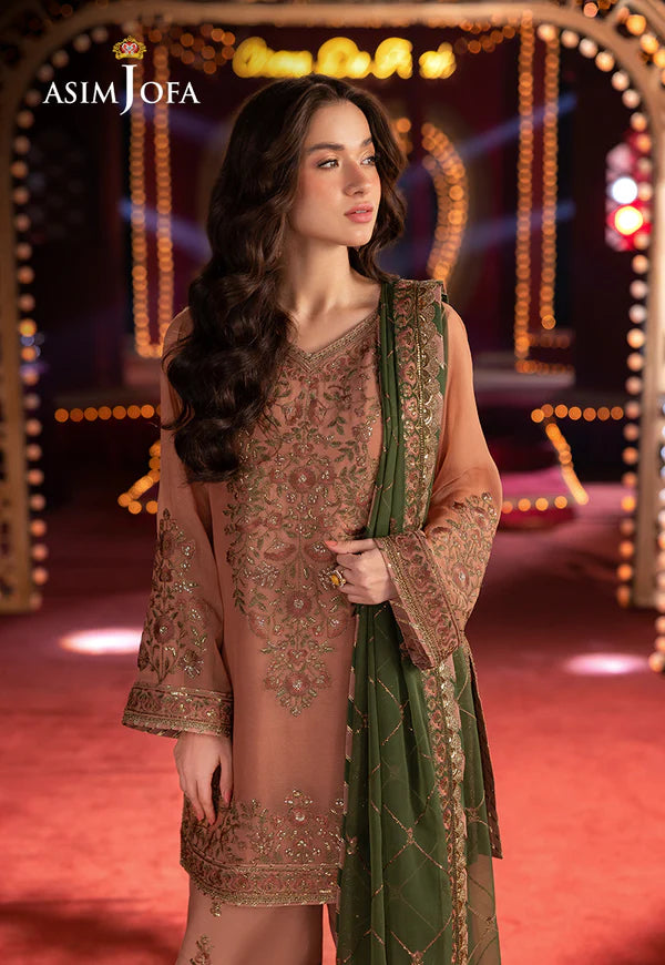 AJLF-12 EMBROIDERED CHIFFON 3 PCS