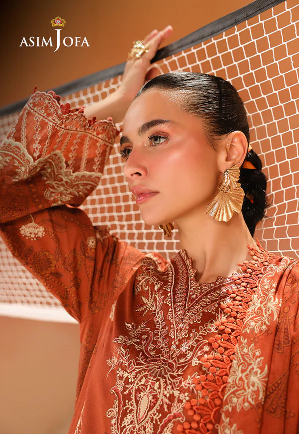 AJUBU-16 Printed Embroidered Lawn 2 Pcs